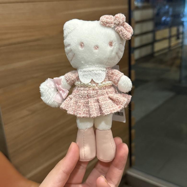 Long Leg Hello Kitty Plush Pendant With Dress And Bow Decoration For Girls Backpack Decor