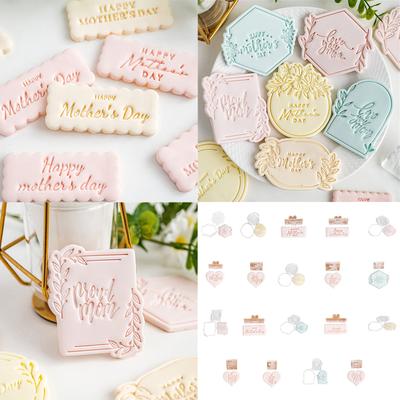 Timbres à Biscuits Fête des Mères Cœurs Biscuits Fête des Mères Découpoir Fondant Biscuits Fonctionnels Tampon de Cuisson