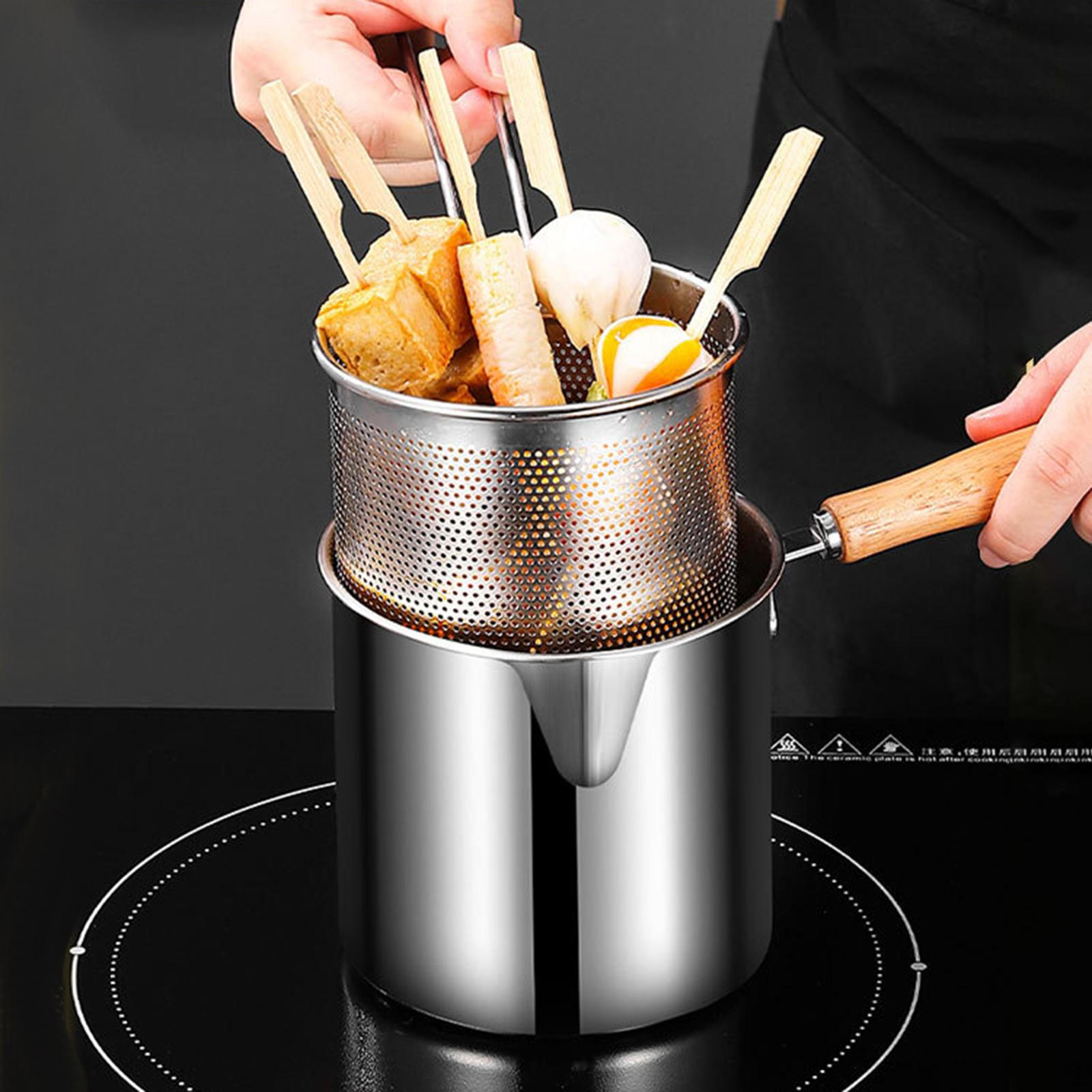 

Фритюрница из нержавеющей стали, кухонный горшок для жарки дома style A