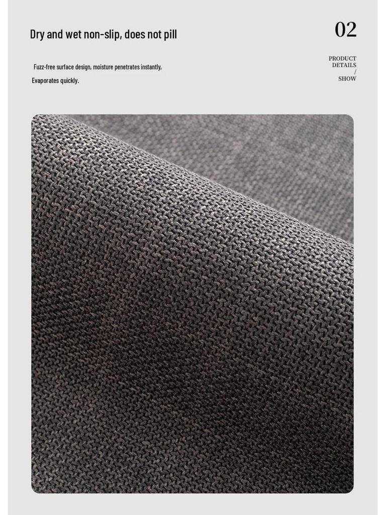 Linen Diatomaceous Earth Non-Slip Bath Mat: Strong Water Absorption, Anti-Fall Design for Bathroom and Washroom