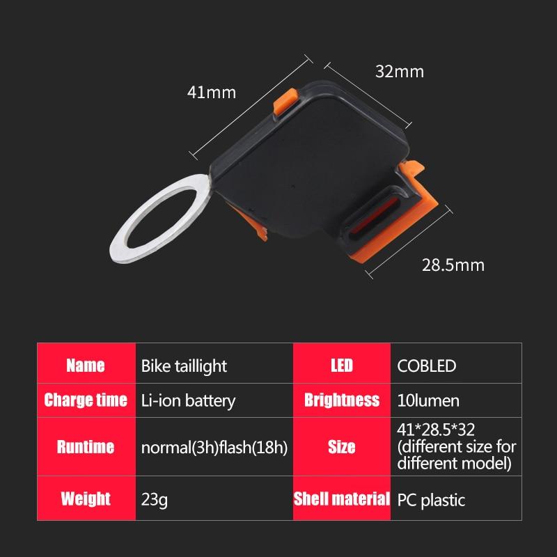 Bicycle Taillight Multi Lighting Modes Models Usb Charge Led Bike Light Flash Ta