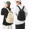 Schoolbag Smoke Purple Old Canvas Textured Denim Backpack Trendy Cool Couple Wasteland Functional Wind Commuter Casual Versatile Backpack