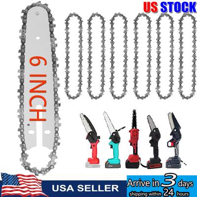 6Inch Mini Chainsaw Chain Replacement Accessories With Chain Saw Chains For Cordless Electric Chainsaw For Wood Branch Cutting