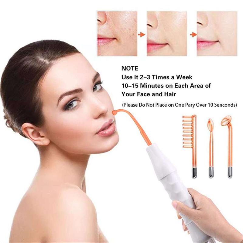 Portable Handheld Skin Care Blackhead Acne Removal Skin Tightening Hair & Scalp Stimulator High Frequency Beauty Instrument