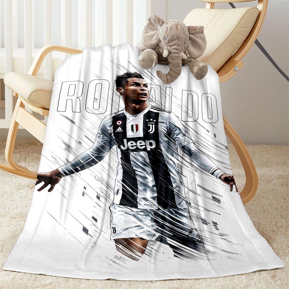 Football Players Action Blanket Warmthful Decor Suitable for Picnics Chair Couch for All Occasions Stylish Decor
