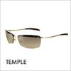 Brille mit Spezialetui Sonnenbrille Datumsbrille Brille S8167J 300D 62 Titan MADE IN JAPAN Beckham-Modell Nachdruck Weißgold Grauverlauf verspiegelt