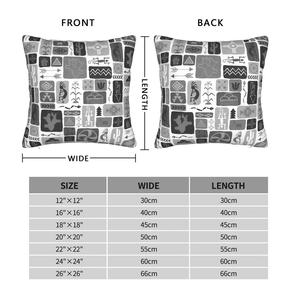 Southwest Dreams Kokopelli  African Tribal Throw Pillow Cover Polyester Cushions for Sofa   Vintage Pillowcase