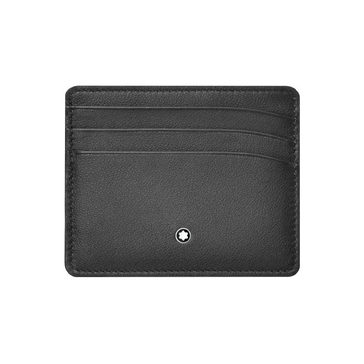 

Montblanc Meisterstück Leather Card Holder Men Accessories Black MB118365 Shopping Bag Set(Basic Set+Shopping Bag)