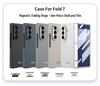 Samsung Z Fold7 Magnetic Protective Case: Solid Color, Precise Cutouts, Folding Screen Stand, Side Bag Design for Men.
