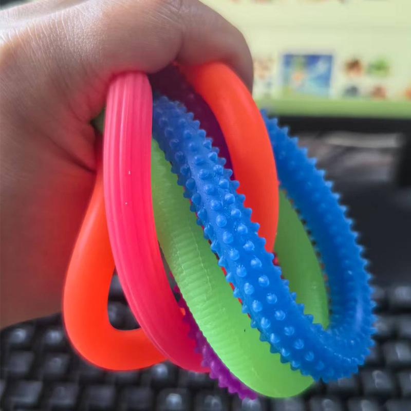 12 stk Teksturerte Fidget-nudler Elastiske snorer Sensoriske leker for barn Stresslindring Gaver Klasseromspremier Bursdagsfestgaver