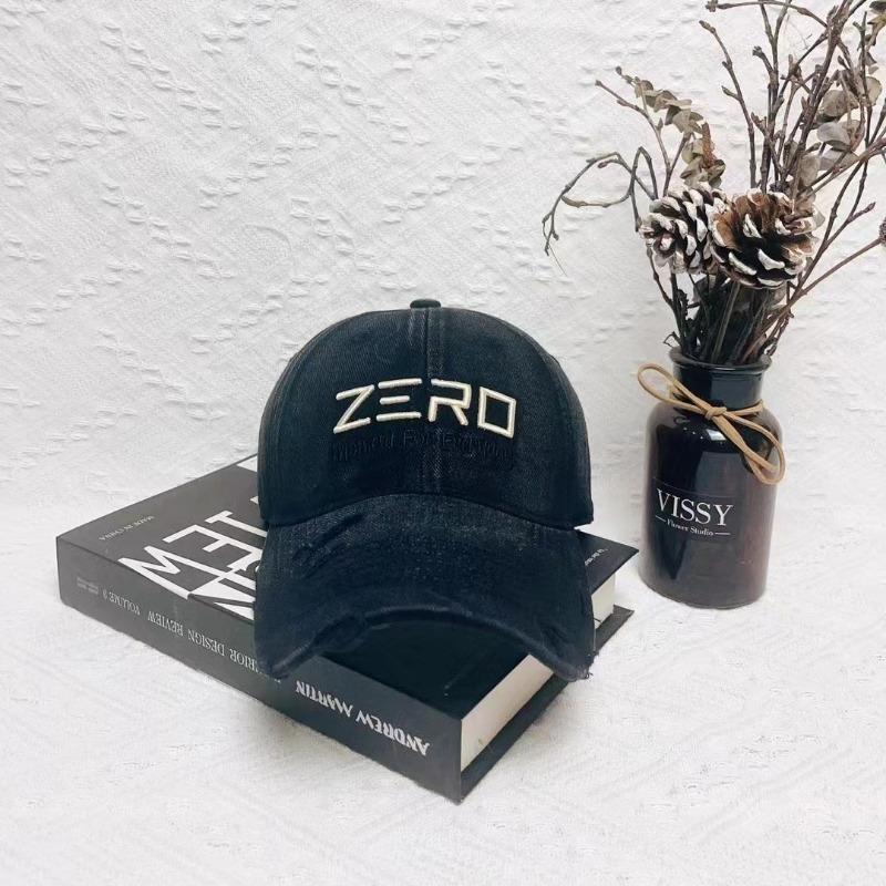 Ripped Old Hard Top Baseball Hat Trendy Personality Deepening Hat Top Retro Curved Brim Baseball Cap Casual and Versatile Trendy