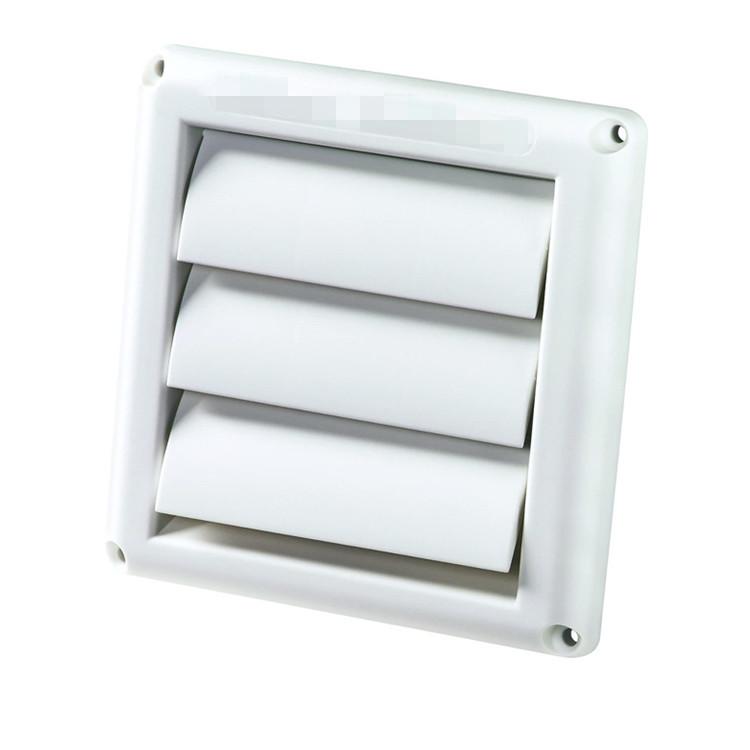 4-Inch Exterior Wall Vent with Movable Shutter for Air Conditioning