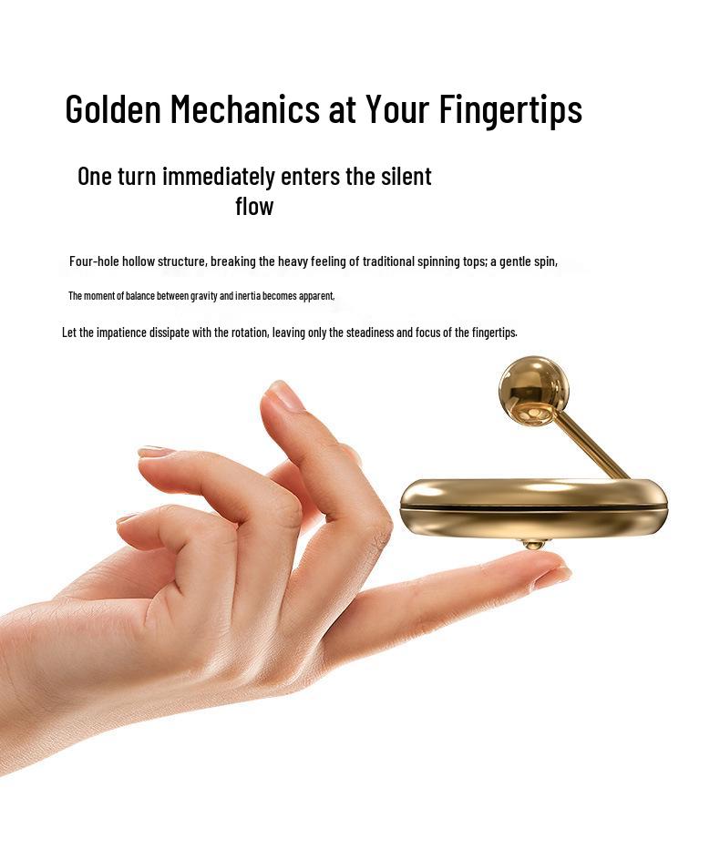 Metal Fingertip Spinner: Four-Hole Rotating Stress Reliever for Desk and Office