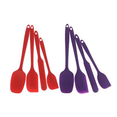 4Pcs/Set Non Stick Heat-Resistant Silicone Spatula Set Kitchen Utensils With Cream Scraper For Cooking Mixing Baking Tools