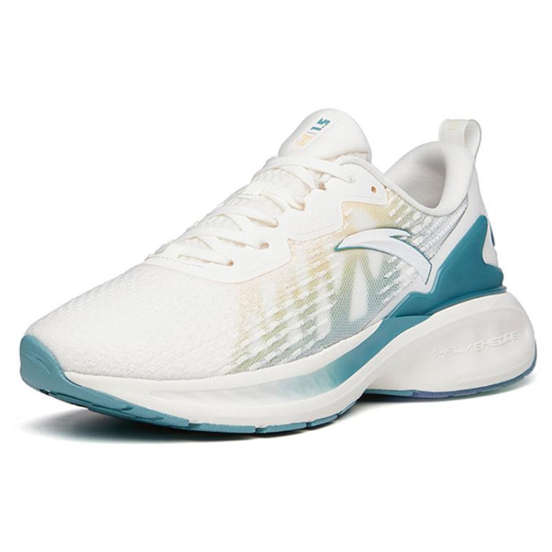 Anta Tron 1.5 Big Data Cushioning Anti-Slip And Wear-Resistant Low-Top Running Shoes White Blue Sneakers 112135586-3