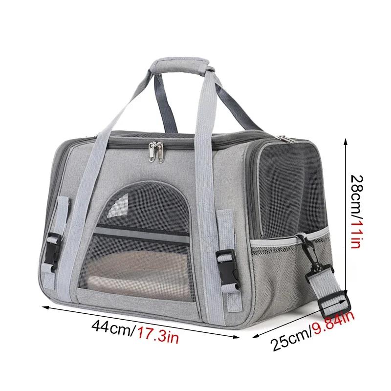 Portable Pet Carrier Bag Expandable Large Breathable Handheld Cat Dog Travel Backpack Outdoor Foldable Carrier Pet Backpack