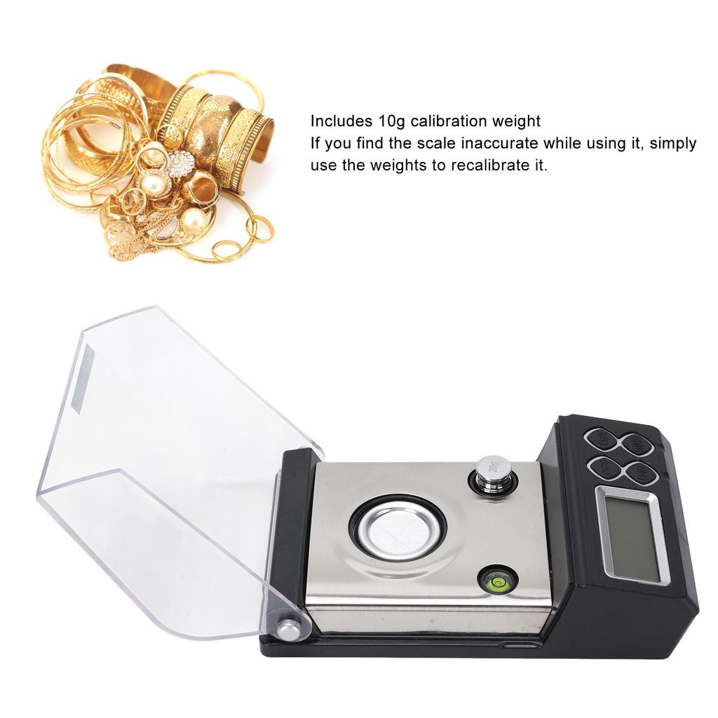 20g Digital Milligram Scale 0.001 High Accuracy Pocket Jewelry Scale Electronic Balance with 10g Calibration Weight