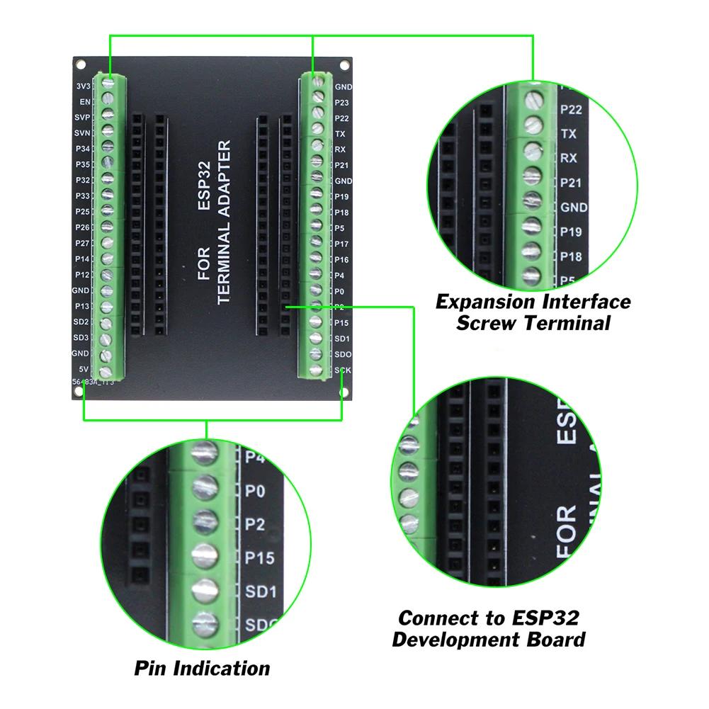 ESP32 ESP-32S Expansion Board CP2102 NodeMCU-32S Lua 30/38Pin Module GPIO ESP 32 WiFi Bluetooth Low Power Module
