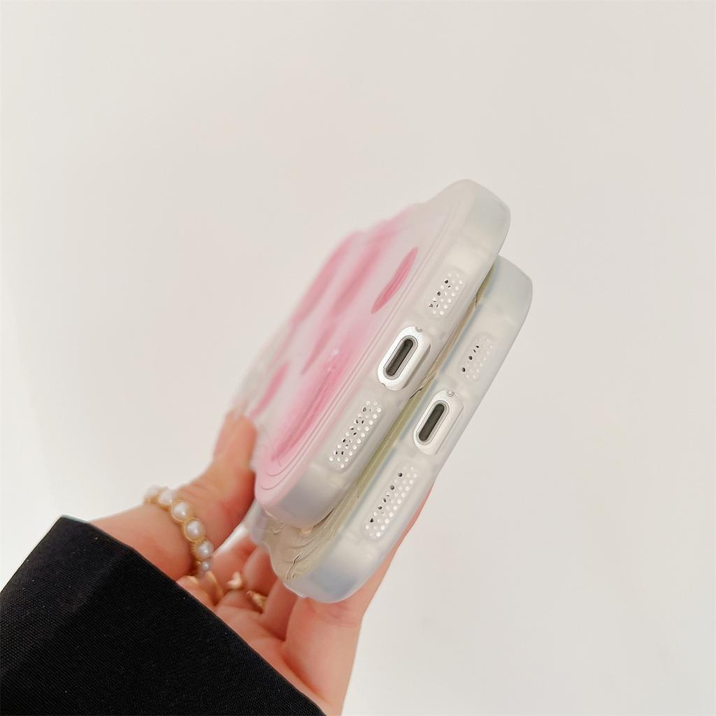 Green Heart Pink Heart Pattern Soft TPU Shell Fashion pouzdro na telefon pro iPhone Samsung Vivo Xiaomi Oppo
