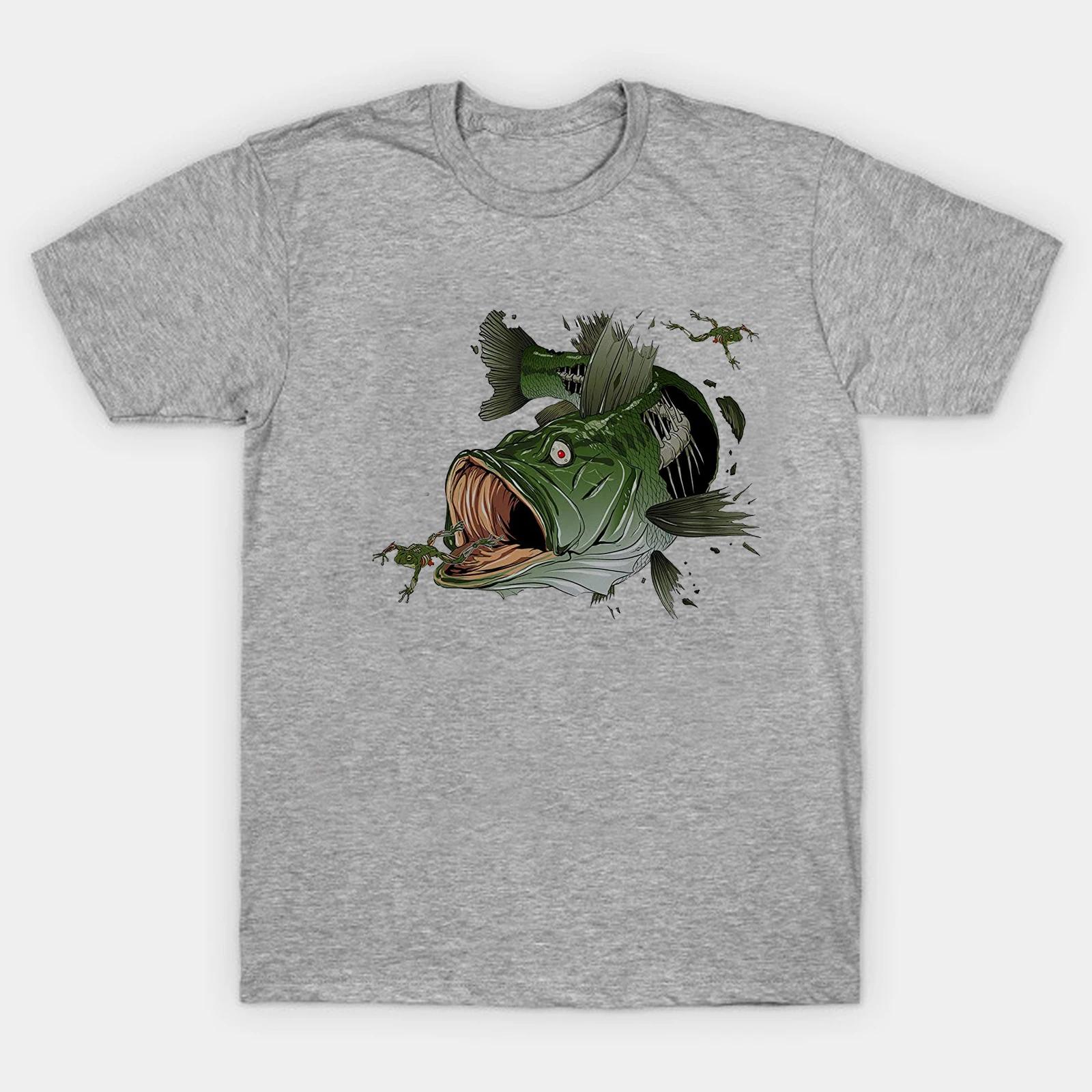 Unique Skull Largemouth Bass FisherUnisex Fishing Angler Gift TShirt Summer Cotton ONeck Short Sleeve Unisexs T Shirt New S3XL S