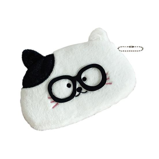 

Мила Тварина Пенал для Дітей Плюшевий Кіт Собака Олівцева Пенал Наповнена Тварина в Окулярах Пенал на Блискавці для Шкільних Учнів Дівчат та Хлопчиків