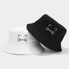 Summer Cat Embroidery Fisherman Hat With Sun Protection For Women And Men