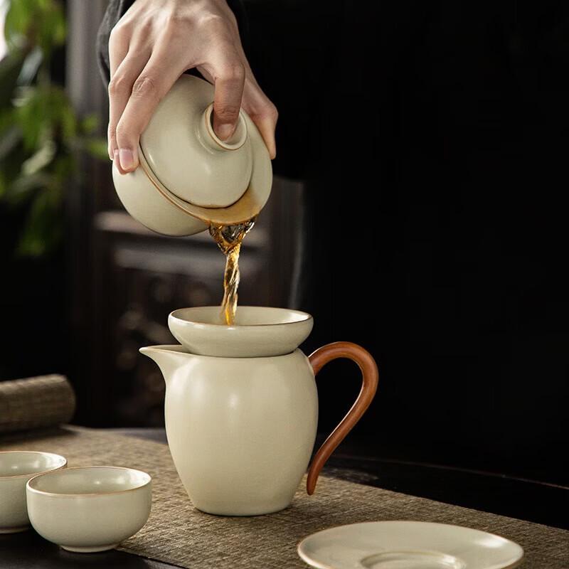 Tao Zhida Ru Kiln Xishi Pot Kung Fu Tea Set Gift Box