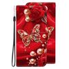 Handmade PU Leather Flip Case for iPhone X/11/12/13/14/15/16/17 Series - Anti-Slip Shockproof Cover with Wrist Strap & Heart/Rose Cat Designs