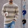 MAITA CoolJacket Men's Autumn and Winter Fashion Round Neck Knitted Top Striped Casual Sweater