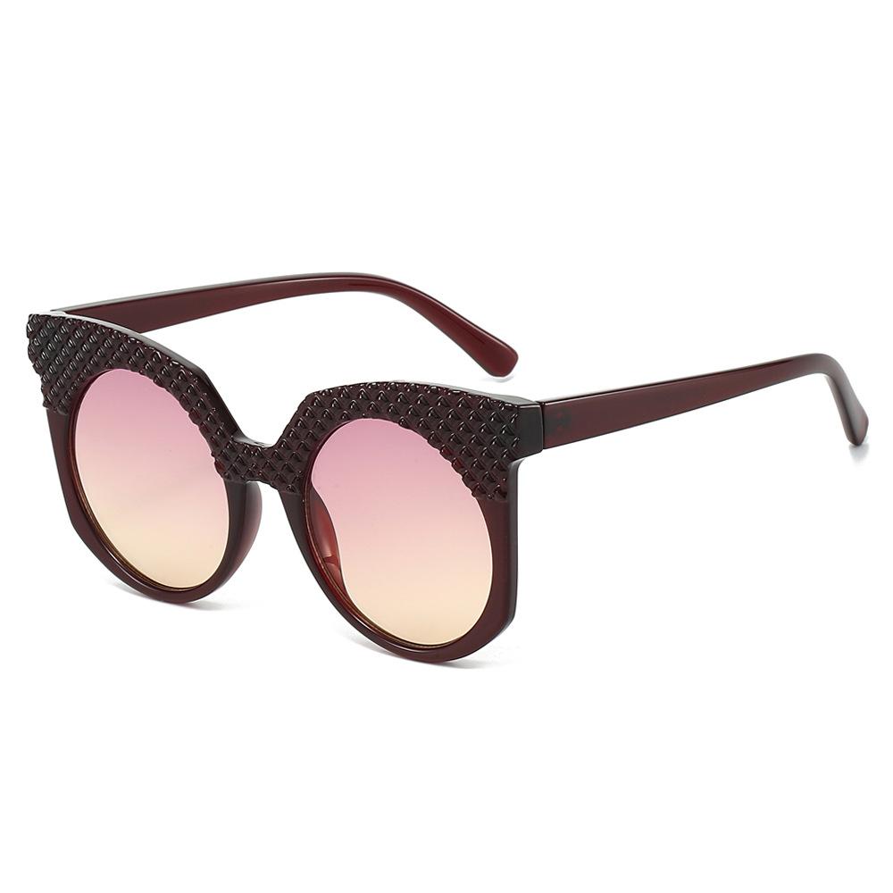 

Oversized Cat Eye Hip Hop Sunglasses for Women Unique Personality Sun Glasses with UV400 Protection for Fashion Activities as pictures