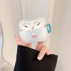 Blaues Herz 3D Schleife Kristall Niedliche Blume Matte Schlüsselanhänger Kopfhörerhülle Drahtlose Bluetooth Ladebox für Apple Airpod 1 2 Pro 3