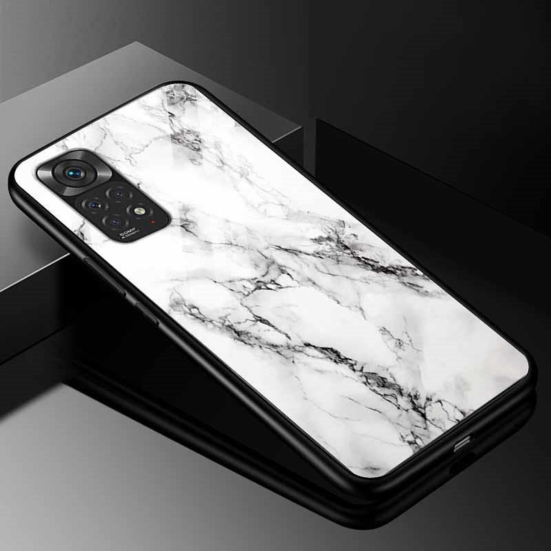 For Xiaomi Redmi Note 11s Case Tempered Glass Fashion Cover for Redmi Note 11 Pro 5G Global Note11 Case, 9s 10s Bumper Note11s