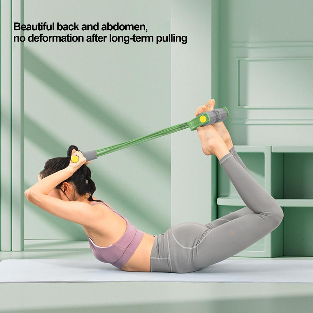 Yoga Pedal Puller Pedal Tensioner Multi-Functional Household Fitness Equipment Yoga Abdominal Strengthening Elastic Band Tension