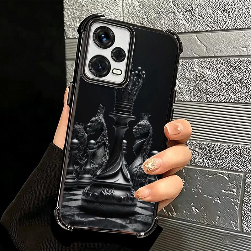 Competitive Chess Game Plating Phone Case For Xiaomi Redmi Note 14 15 Pro Plus 13 12 11 11S 11T 10 9S 9 5G Anti-Fall Airabag Cov