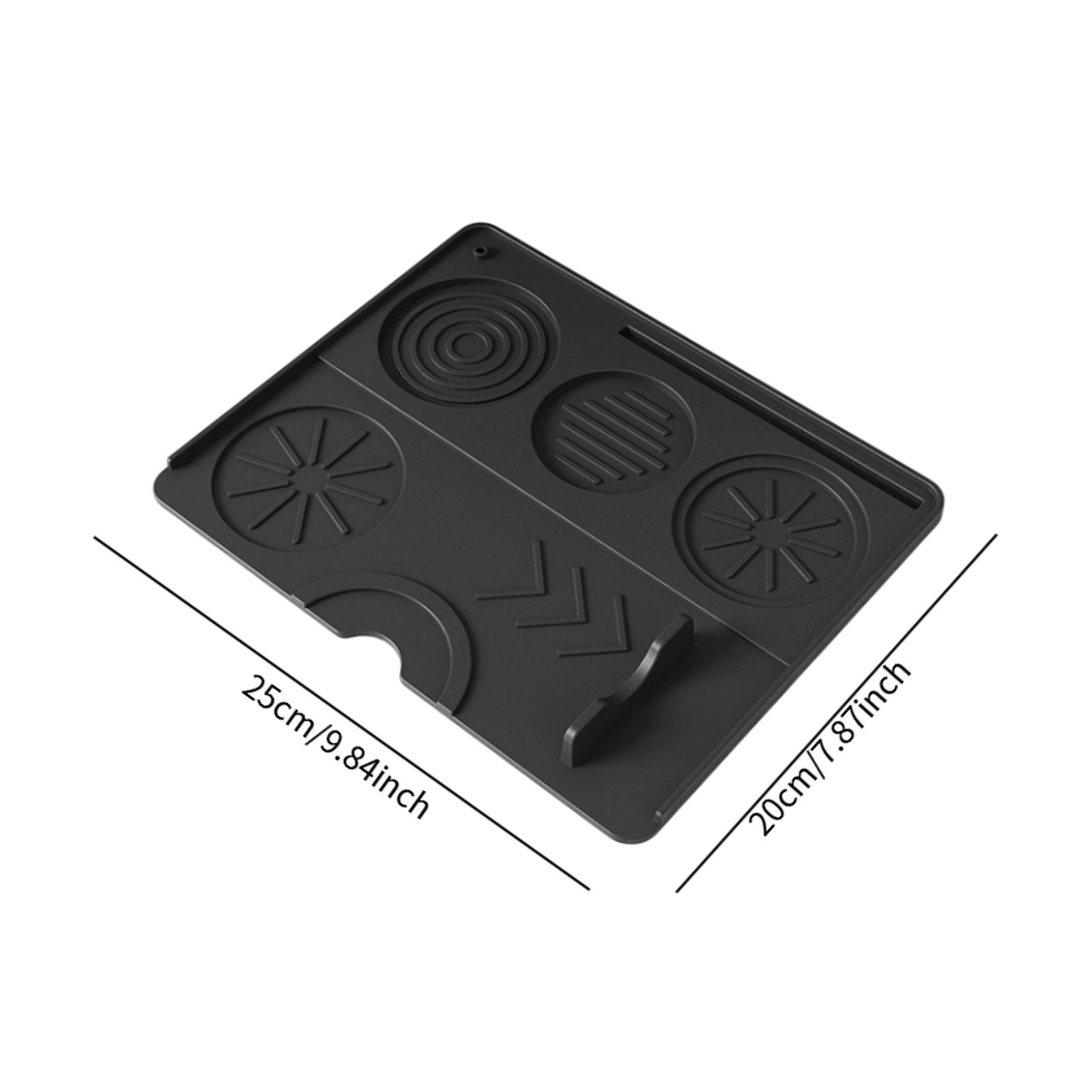 

Silicone Coffee Mat Espresso Tamper Mat Coffee Tampers Pad Durability Coffee Accessory for Home Countertop чорний