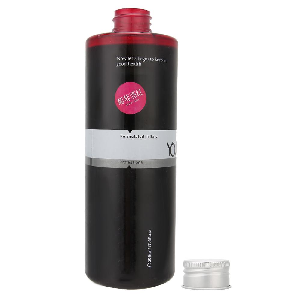Professional DIY Hair Dye Coloring Cream Barber Shop Hair Dyeing Cream Wax 500ml (Wine Red)Wine Red