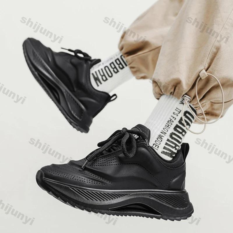 Men's Casual Sneakers Light Walking Tennis Shoes Men Autumn Fashion Outdoor Thick Non-slip Platform White Shoes Zapatillas Mujer