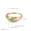 New Emerald Oval Cut Natural Zircon Ring For Women  Rose Gold Color Fashion High Quality Daily Fine Wedding Jewelry