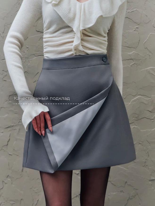 Versatile Slimming High-Waisted A-line Slit Skirt with Irregular Design