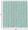 Turquoise Wood Grain Shower Curtain Rustic Blue Brown Texture Design Nature Inspired Bath Decor Waterproof Fabric Home