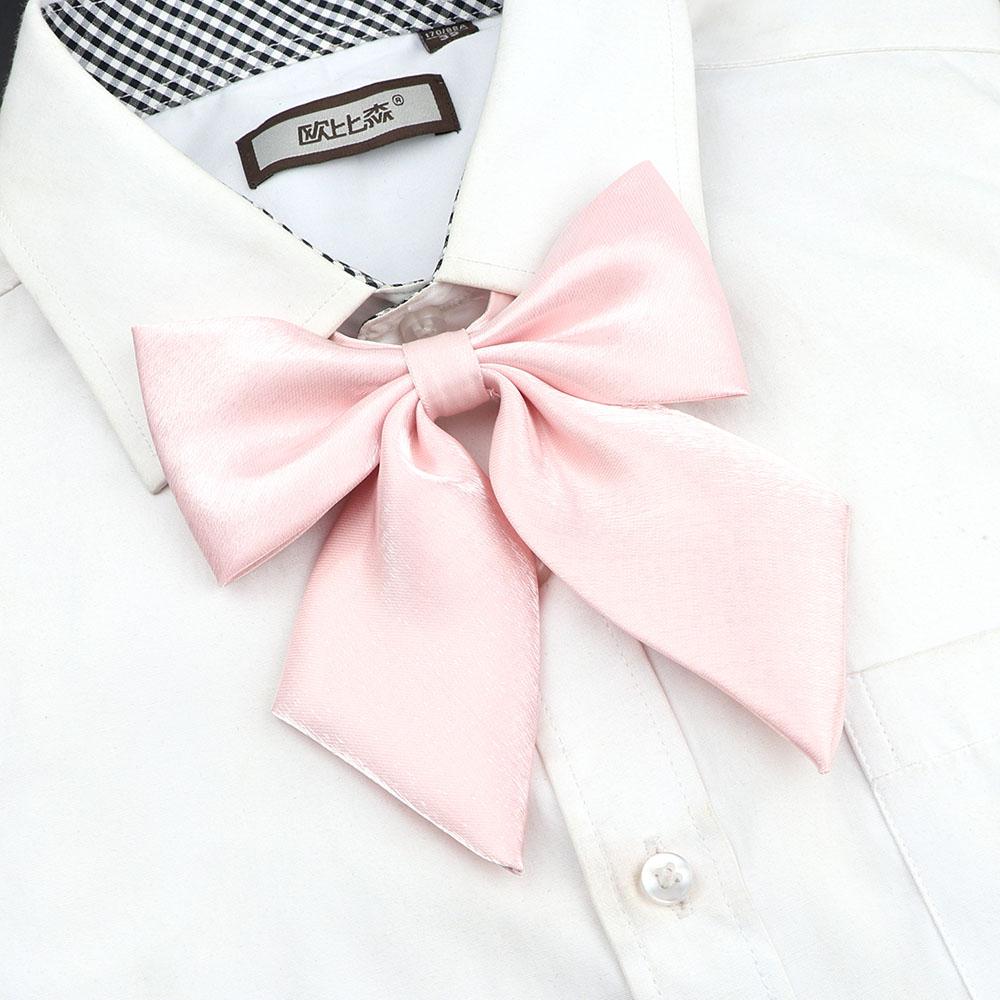 Perfect Match Colorful Women‘S Shirts Bowtie Ladies Girl School Wedding Party Bowknot Pink Bule Black Classic Butterfly Knot Suits Accessories