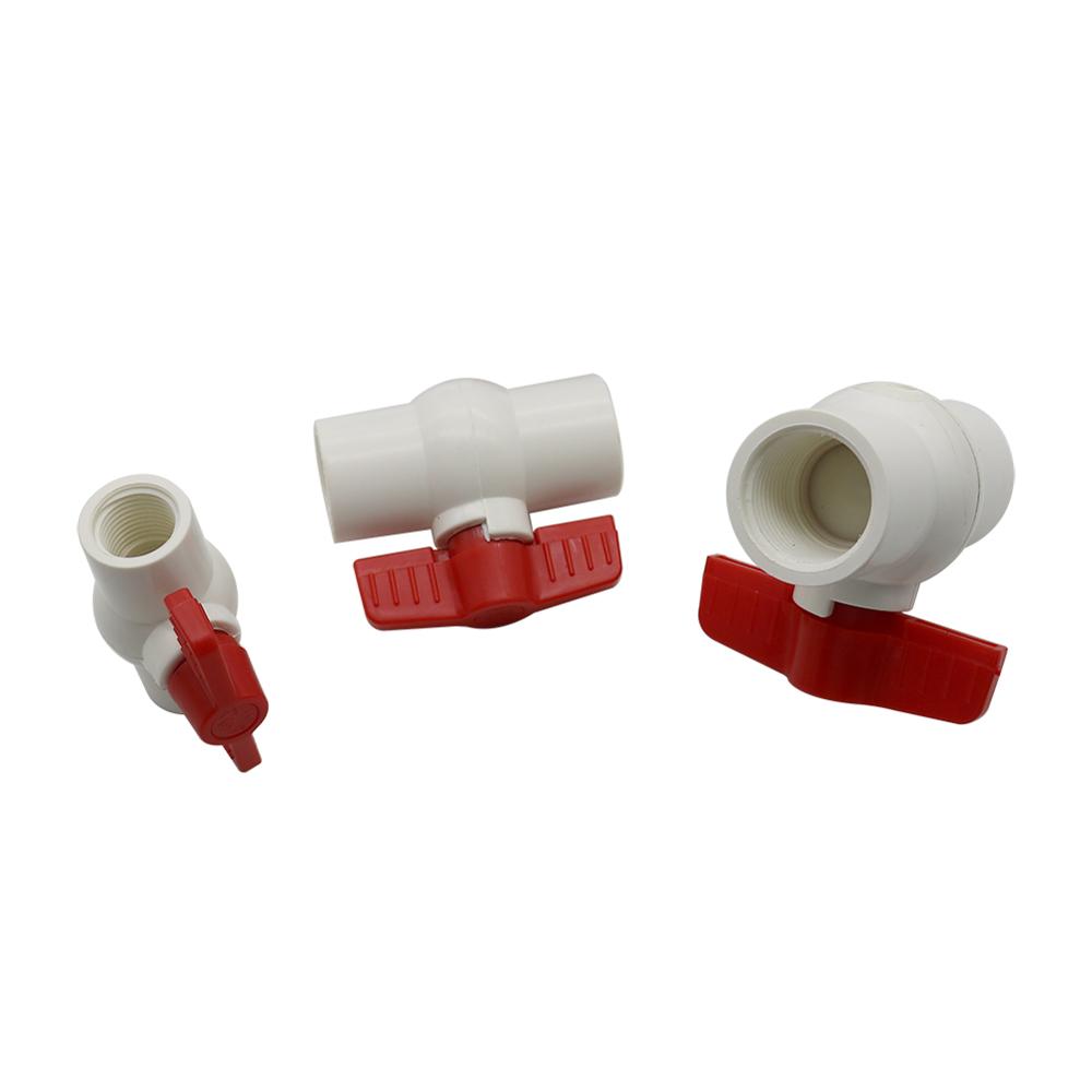 Garden Irrigation Waterstop Switch Water Control Pipe Fittings 1/2" 3/4" 1" 1.25" 1.5" 2" Female Thread PVC Ball Valve Drainage