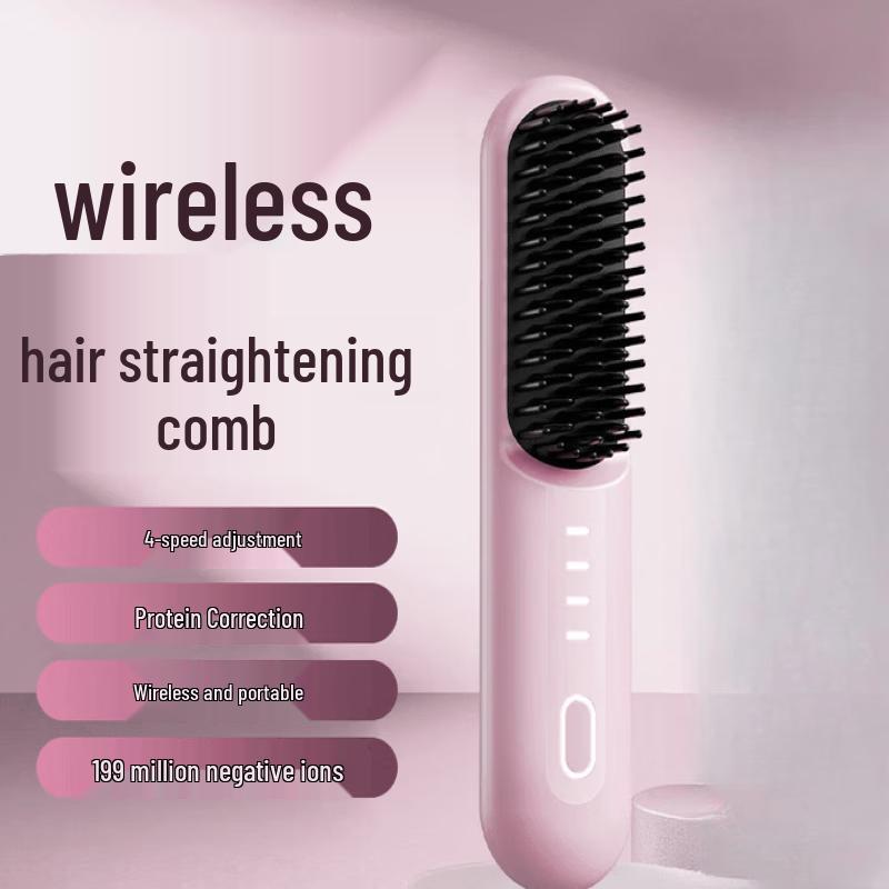 ZISIZ Cordless Negative Ion Hair Straightening Brush