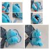Sweet And Adorable Blue Cartoon Japanese Mermaid Monster Plush Doll Backpack