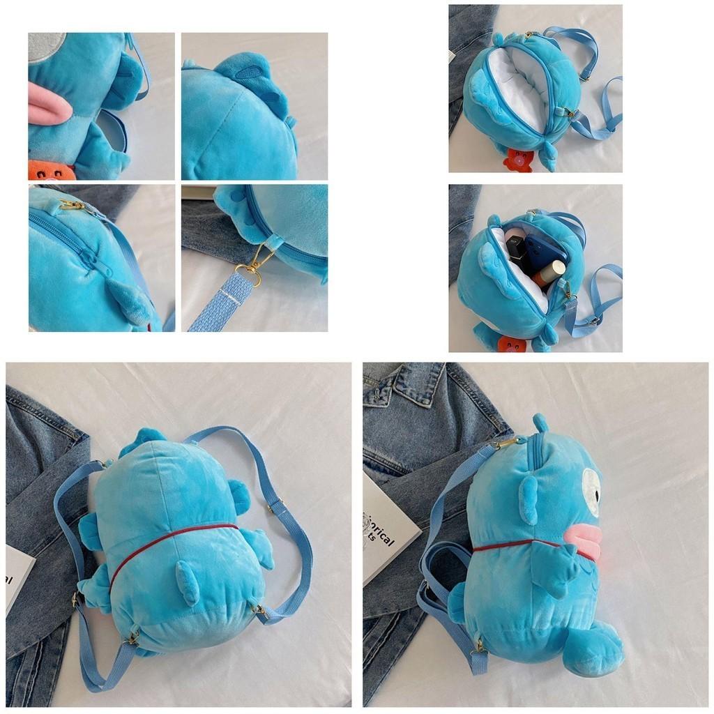Sweet And Adorable Blue Cartoon Japanese Mermaid Monster Plush Doll Backpack