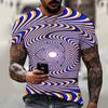 Fashion Men's T-Shirts 3d Vortex Printed Men's Clothing Street Designer Short Sleeved Loose Oversized Tshirts Daily Casual Tops