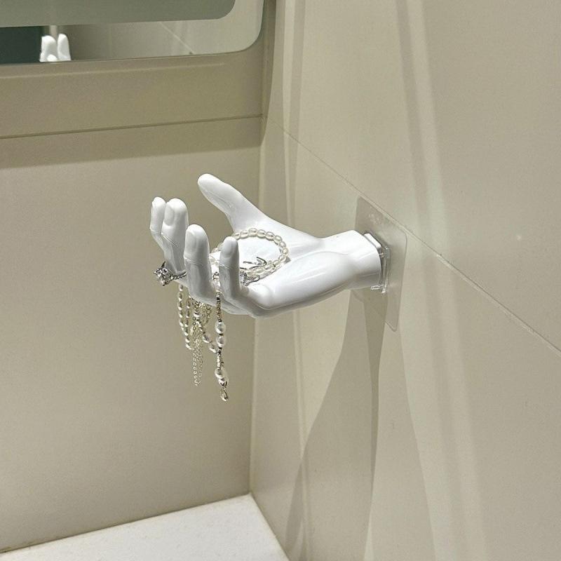 Harz Wandhaken Selbstklebend Handform Haken Ohne Bohren Handflächenförmiger Haken Wandmontiert Multifunktional Für Zuhause Büro