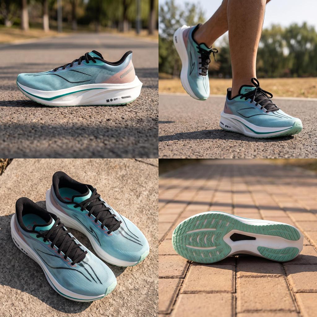 Li Ning Feidian 4 Challenger Technologie karbonové desky Tlumení Protiskluzové Odolné proti opotřebení Prodyšné Podpora Odraz Boty na běhání s nízkým svrškem ARMU005-24