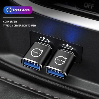 New Volvo Type-C To USB Adapter Car Fast Charging Cable Converters For XC90 V90 V60 XC60 V40 EC40 EX40 S80 S60 S90 C40 XC40 V70