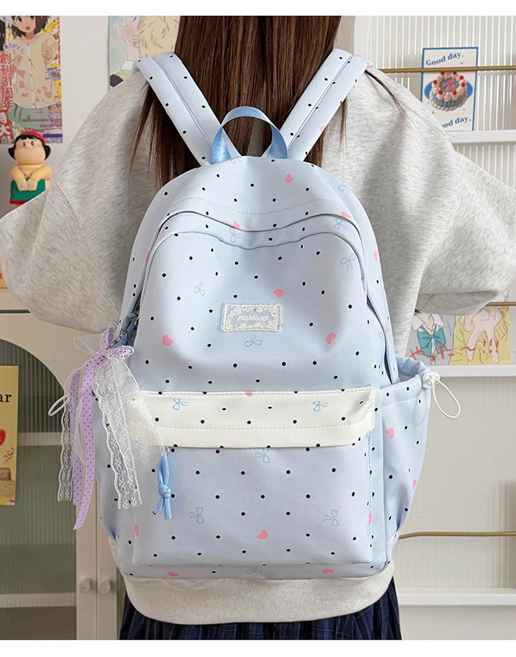 Schoolbag gradual change color star printing student bag girls high value large capacity backpack spine protection campus backpack new